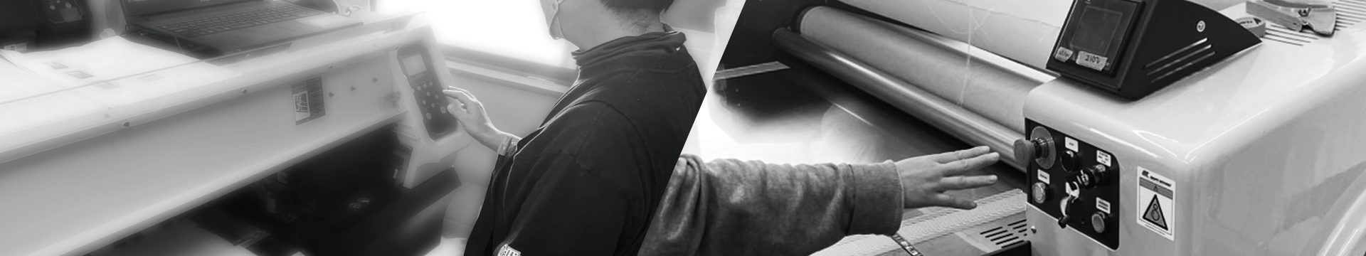 機械を操作するスタッフ